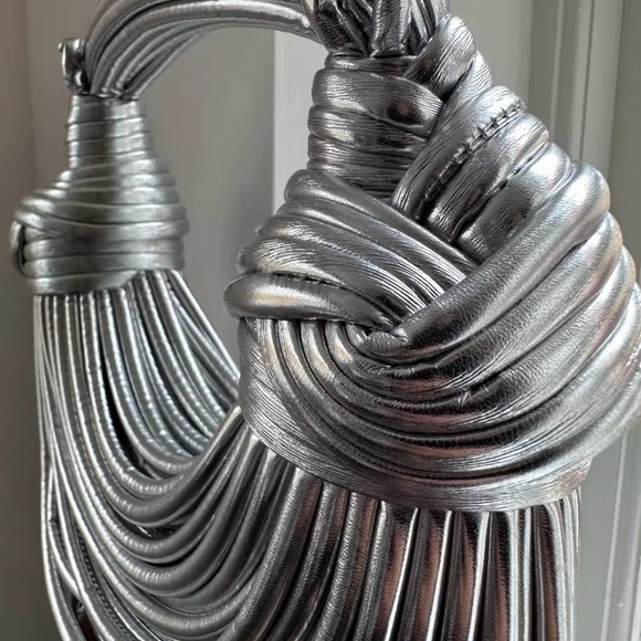 NWT Double Knot Bag - Silver - Picture 5 of 5